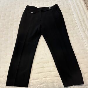 Veronica Beard Renzo Black pants with silver buttons, size 6